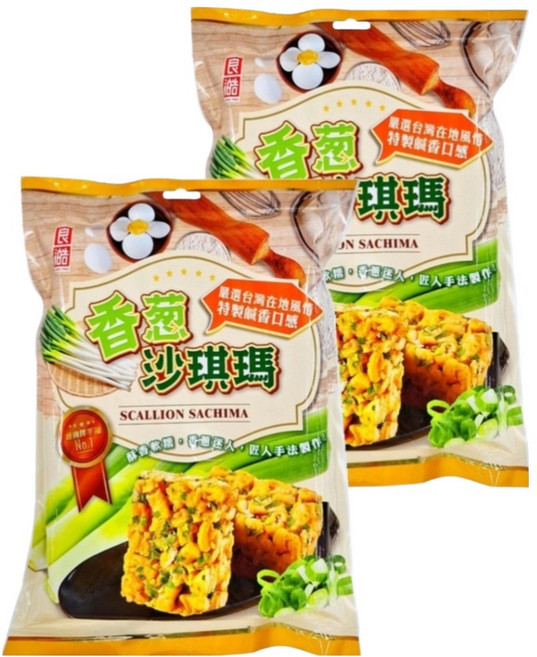 良澔 香蔥沙琪瑪, 200g, 2包