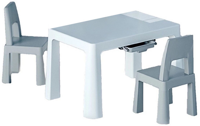 哩哩摳摳 LILIKOKO 韓版增高書桌 + 椅子 8817-1, 灰色, 1組