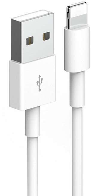 Yoger Apple MFi認證 iPhone 8-pin 高速充電傳輸線, 1m, 1條, 白色