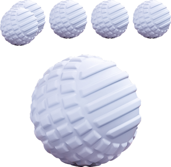 小麥購物 按摩筋膜球 顆粒球 Y995 73g, 藍色, 6顆