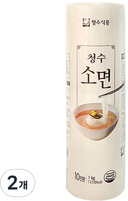 청수식품 소면 두루마리, 1kg, 2개