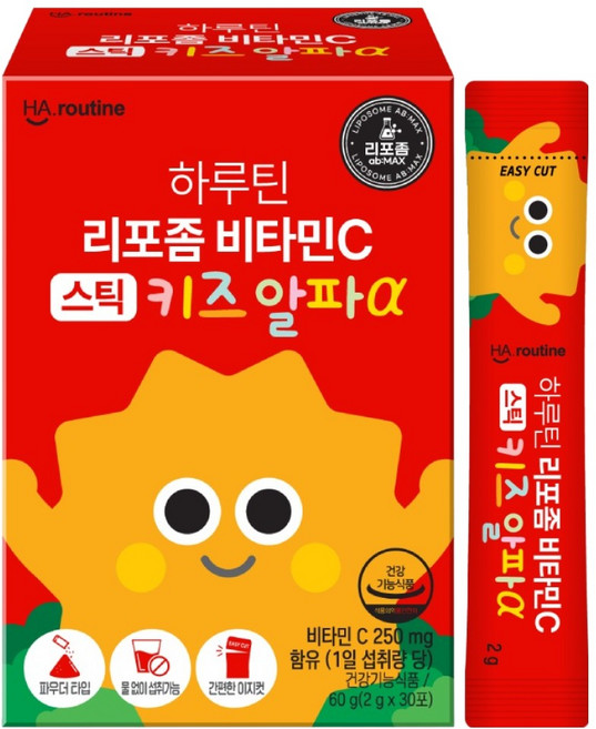 하루틴 키즈 리포좀 비타민C 스틱 알파 30p, 60g, 1개