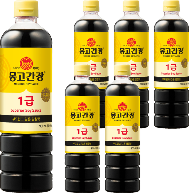 몽고간장 1급, 900ml, 6개