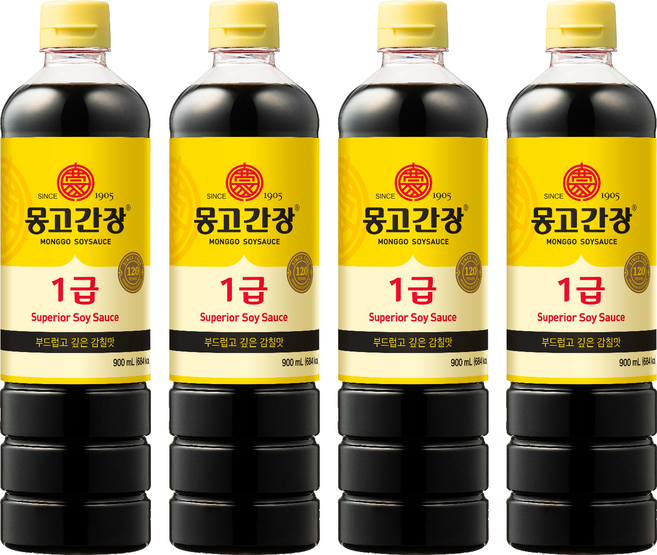 몽고간장 1급, 900ml, 4개