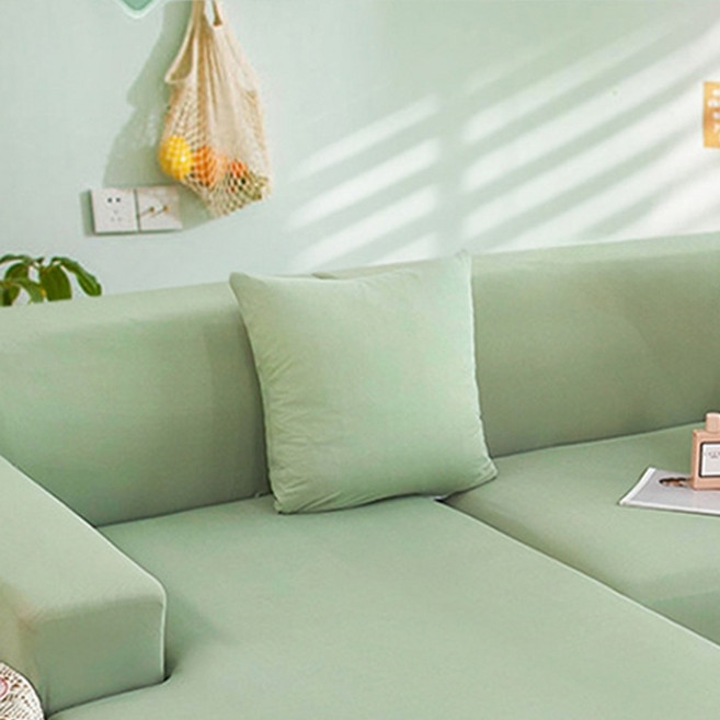 涼感新科技彈力冰絲全包式沙發套, 抹茶綠, 1件