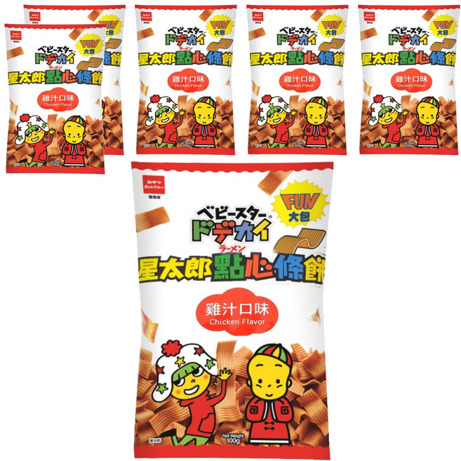 OYATSU 優雅食 點心條餅 雞汁口味FUN大包, 100g, 6包