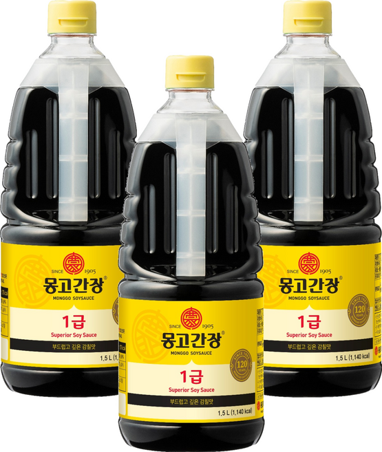 몽고간장 1급, 1.5L, 3개