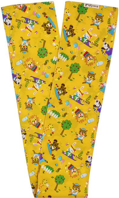 황실타올 인견 때타올 샤워타월 등타올, 수건형 옐로, 1개입, 1개