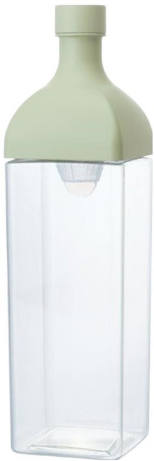 HARIO 好璃奧 方形冷泡茶壺, 粉綠色, 1.2L, 1個