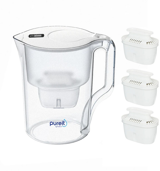 Pureit 濾水壺 PX3070 3.5L + 3個濾心, 白色, 1組