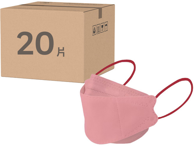 CHACER 佳和口罩 4D立體醫用口罩 成人用 KF94 未滅菌, 蜜糖櫻粉, 2袋, 10片