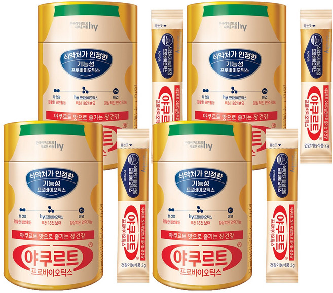 에치와이 야쿠르트 프로바이오틱스 30p, 60g, 4개