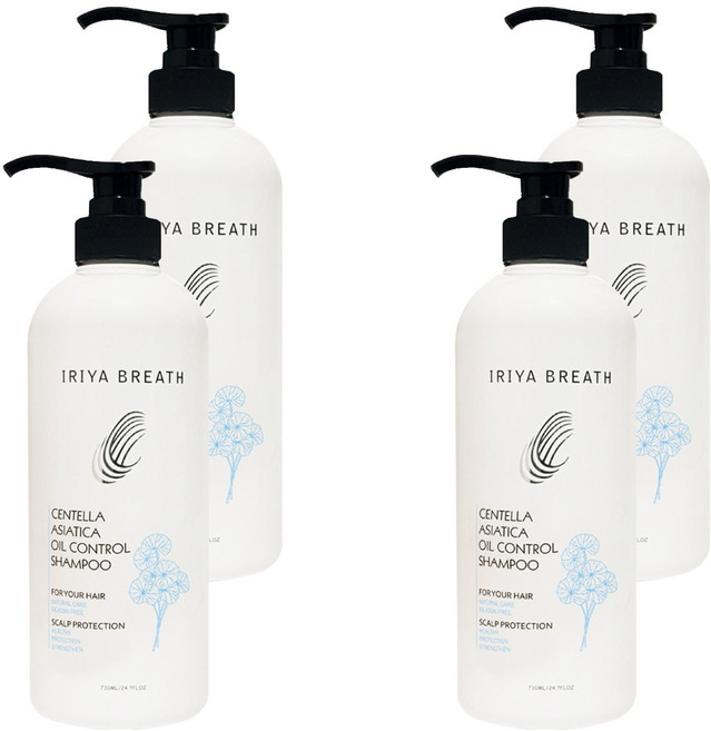 IRIYA BREATH 伊麗雅 積雪草控油洗髮精, 4瓶, 730ml