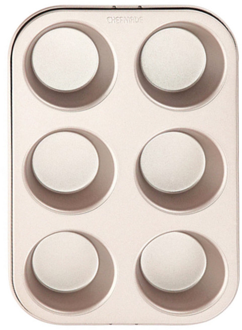 CHEFMADE 學廚 香檳金 6杯不粘馬芬盤, 1個