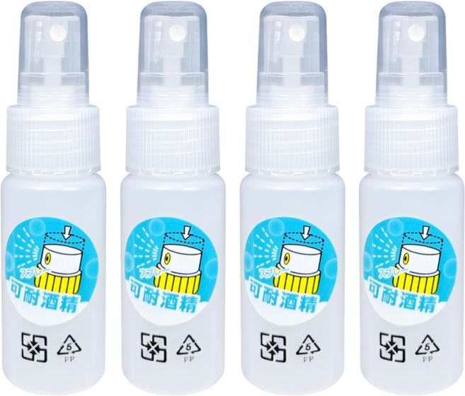 MOTO beauty care 耐酒精隨身噴霧瓶 PP-30ml 可分裝酒精, 4瓶