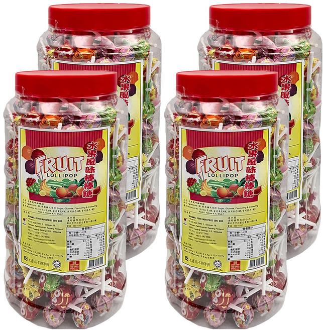 馬來西亞 Windmill fruit 水果風味棒棒糖 240支, 1560g, 4罐