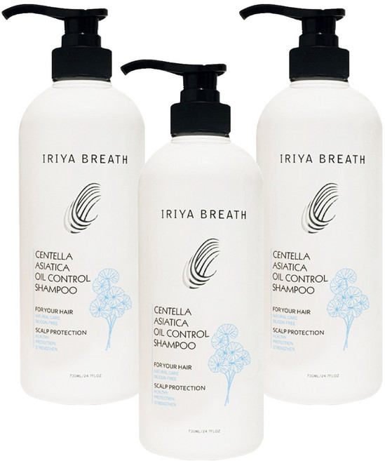 IRIYA BREATH 伊麗雅 積雪草控油洗髮精, 3瓶, 730ml