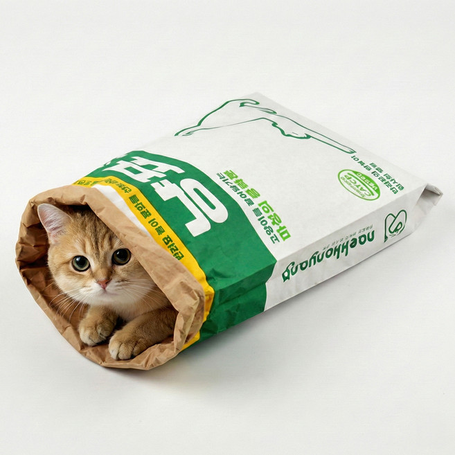내꼬냥 고양이 냥표 냥봉투 바스락 터널 대형 숨숨집 장난감, 1개