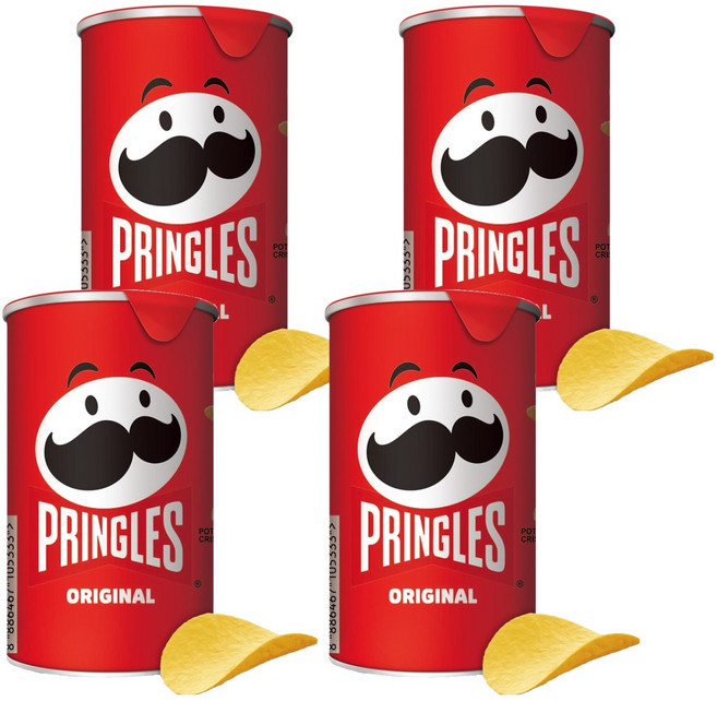 프링글스 오리지날 감자스낵 스몰 캔, 53g, 4개