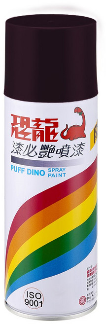 PUFF DINO 恐龍 漆必豔噴漆, 豆紅色, 1瓶, 400ml