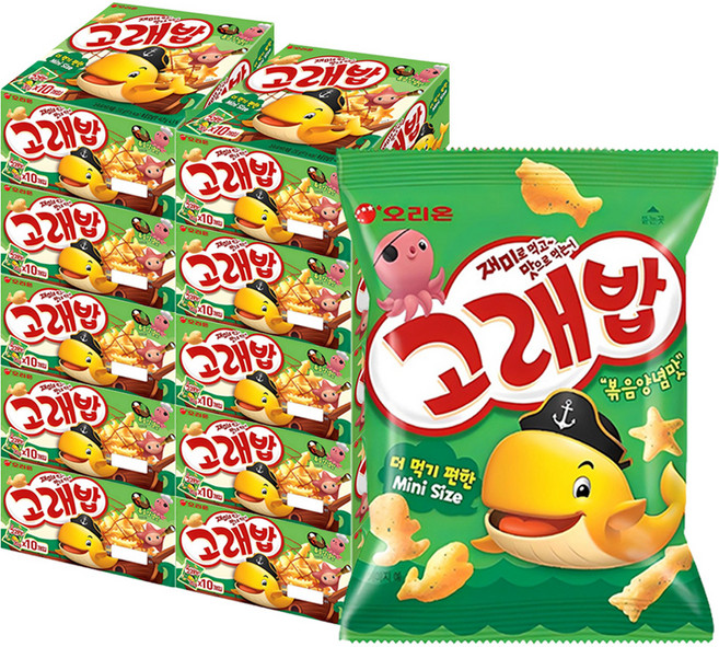 ORION 好麗友 鯨魚造型餅乾 炒醬風味, 20g, 100個