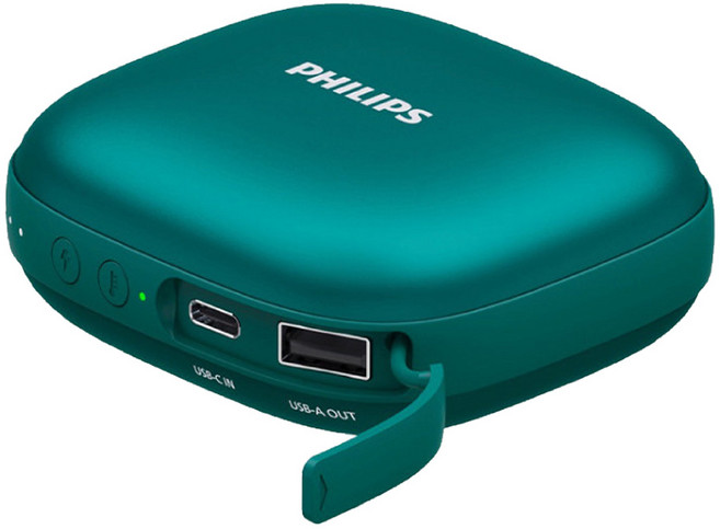 PHILIPS 飛利浦 暖手寶行動電源, DLP2136VG, 綠色
