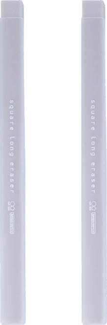 sun-star square long eraser 大小角度方形長條橡皮擦 11 x 145 x 11mm 21g, 拿鐵米, 2個