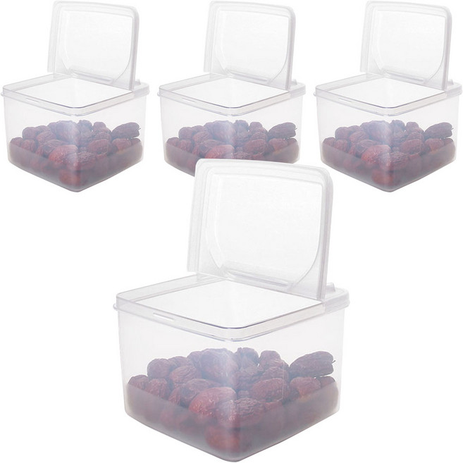 나카야 스탠딩 캐니스터 밀폐용기, 4개, 1.3L