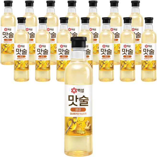 CJ제일제당 백설 생강 맛술, 800ml, 15개