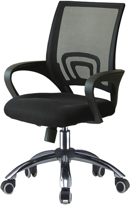 五輪旋轉網布辦公椅 黑色