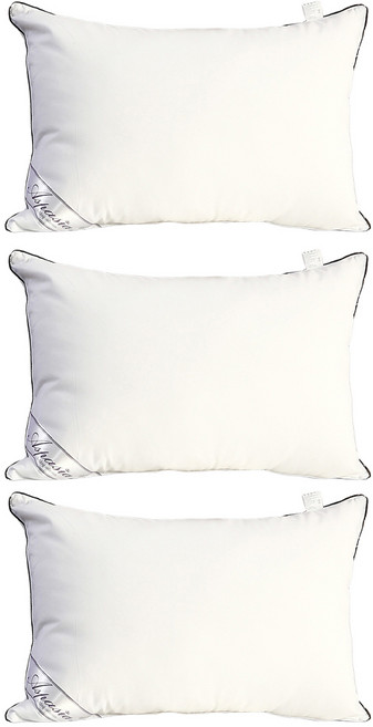 I'm Living 增量款黑邊飯店級超細纖維拉鍊枕芯, 白色, 3件
