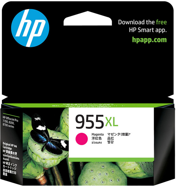 hp 惠普 原廠墨水 955XL L0S66AA, 洋紅色, 1個