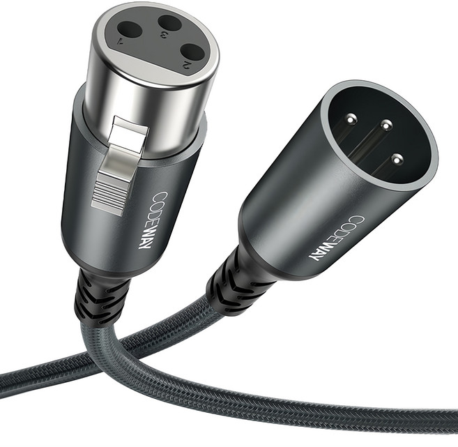 CODEWAY XLR 卡農麥克風線 專業音響傳輸線 3m, 單一商品, 1條