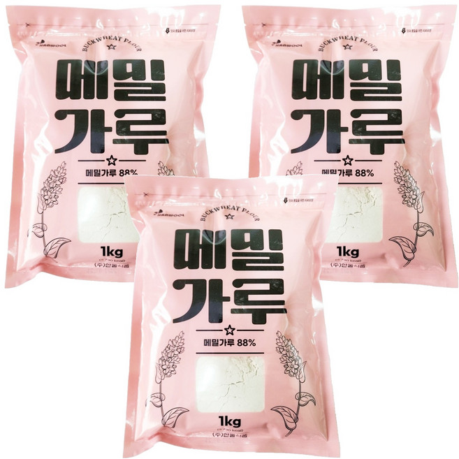 한울식품 메밀가루, 1kg, 3개