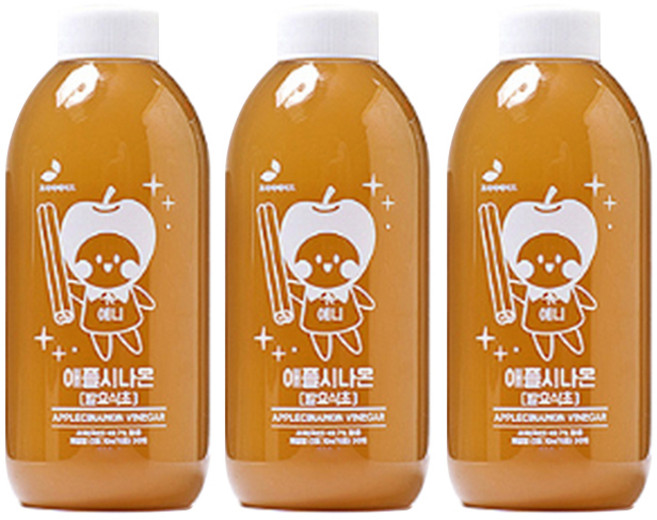 리꼬푸드 초야 과일 발효 식초 애플시나몬, 300ml, 3개