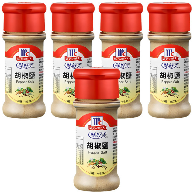 McCormick 味好美 胡椒鹽, 45g, 5瓶