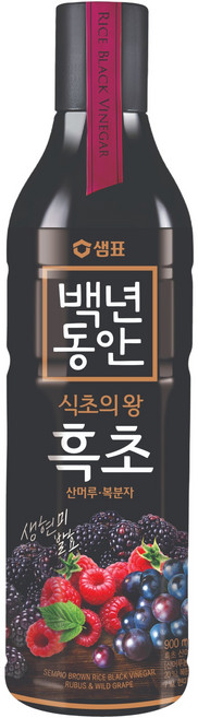 샘표 백년동안 산머루 복분자 현미발효 흑초, 900ml, 1개