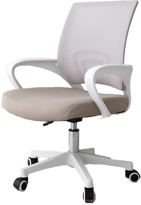 LOGOSTORY AIR-C辦公椅 無頭部靠枕款, 白色 + 米色