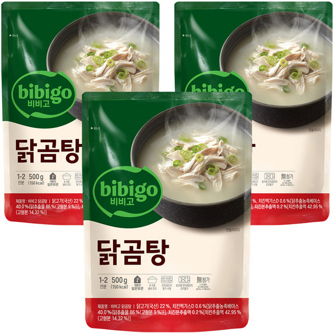 비비고 닭곰탕, 500g, 3개