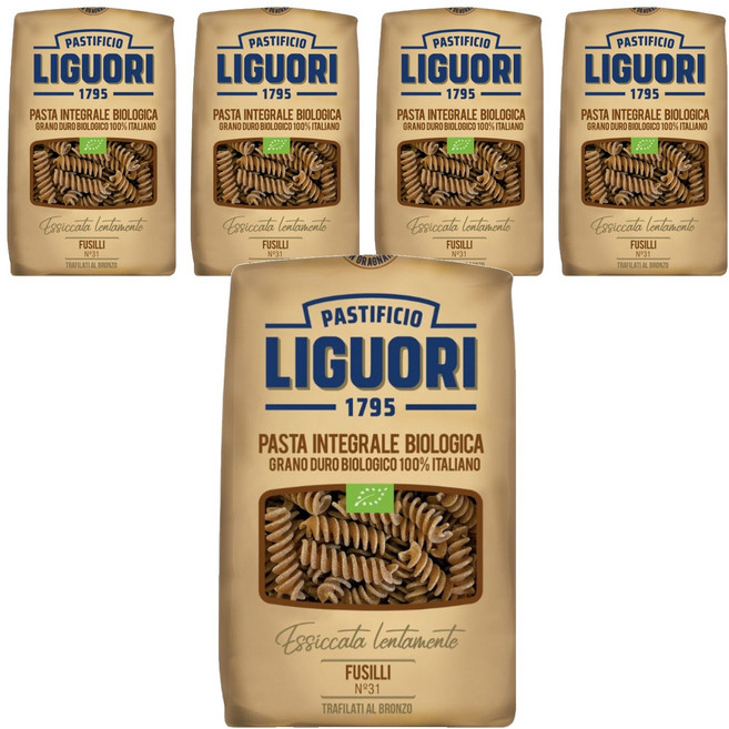 리구오리 유기농 통밀 푸실리, 500g, 5개