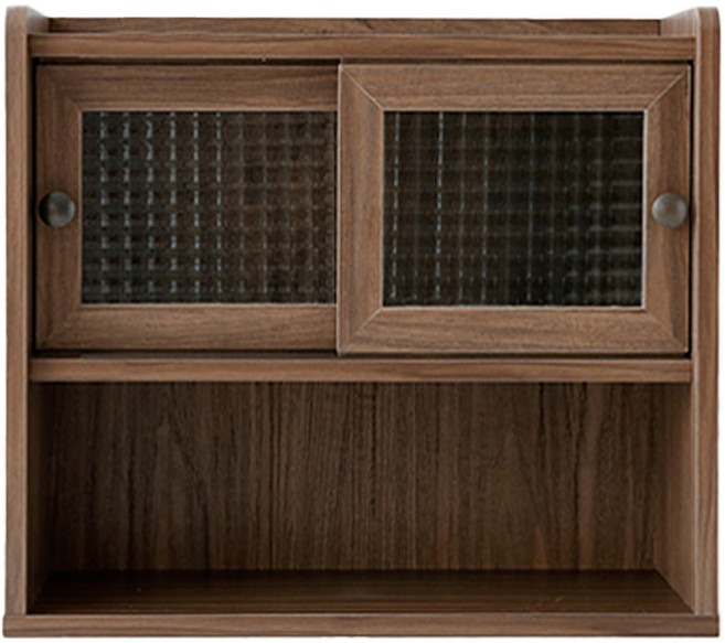 MARKET B Polabo 雙門雙層收納櫃, 深棕色