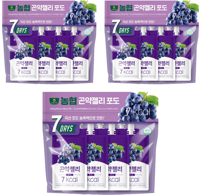 농협식품 곤약젤리 포도, 150g, 21개