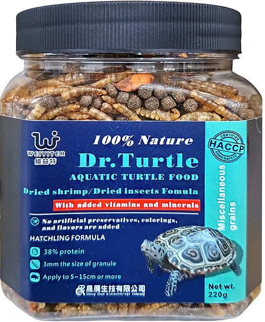 WEIYITER 維益特 台灣公司貨 水龜挑嘴雜糧飼料, 220g, 1罐