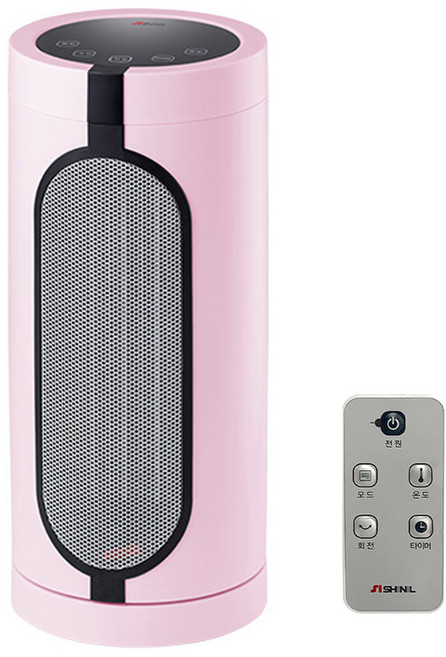 신일 전자식 PTC 히터 리모컨형 좌우회전, SEH-T2000P, 핑크