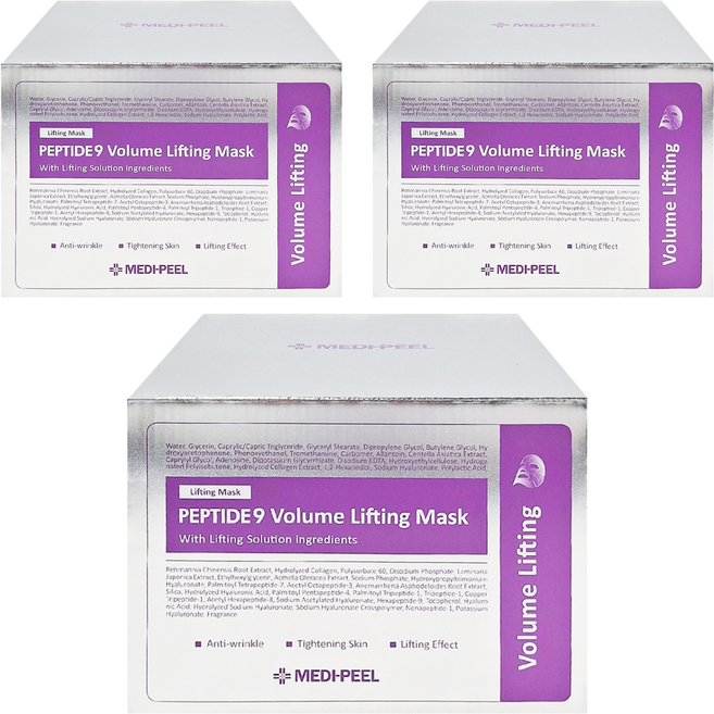 MEDIPEEL 美蒂菲 九胜肽緊緻面膜 25ml, 50片, 3盒