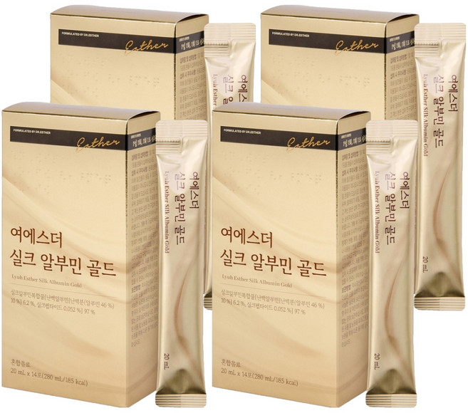 에스더포뮬러 여에스더 실크 알부민 골드 14p, 14회분, 4개