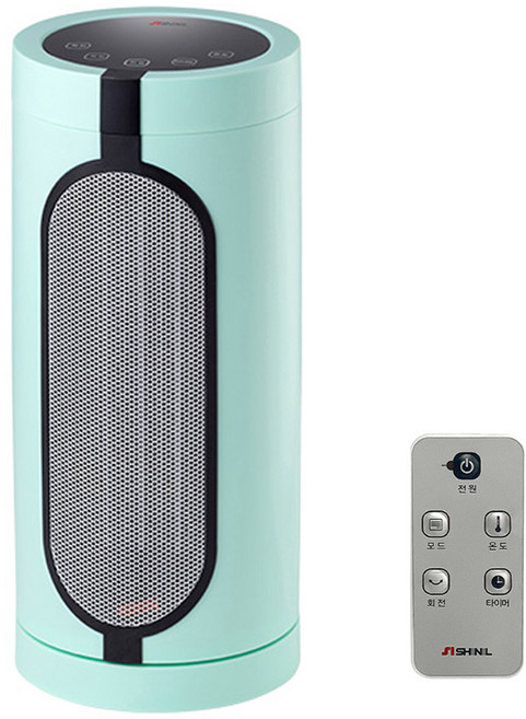 신일 전자식 PTC 히터 리모컨형 좌우회전, SEH-T2200M, 민트