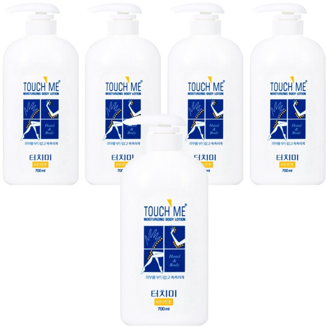 터치미 모이스춰라이징 고보습 바디로션, 700ml, 5개