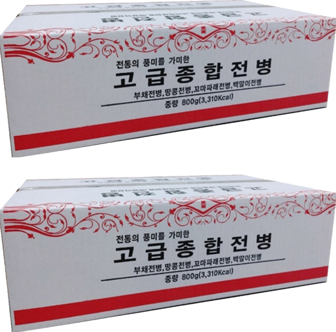 정다운식품 추억의 옛날과자 고급 종합 전병, 800g, 2개