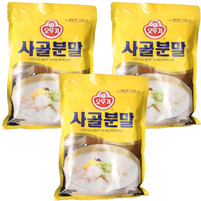 오뚜기 사골분말, 500g, 3개